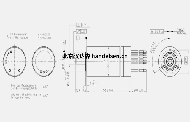 ECX TORQUE 22 L Ø22 mm，無刷，帶霍爾傳感器規格