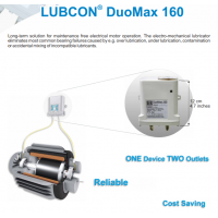 LUBCON DuoMax 160 堅固耐用的雙點潤滑裝置，用于電機的長期潤滑